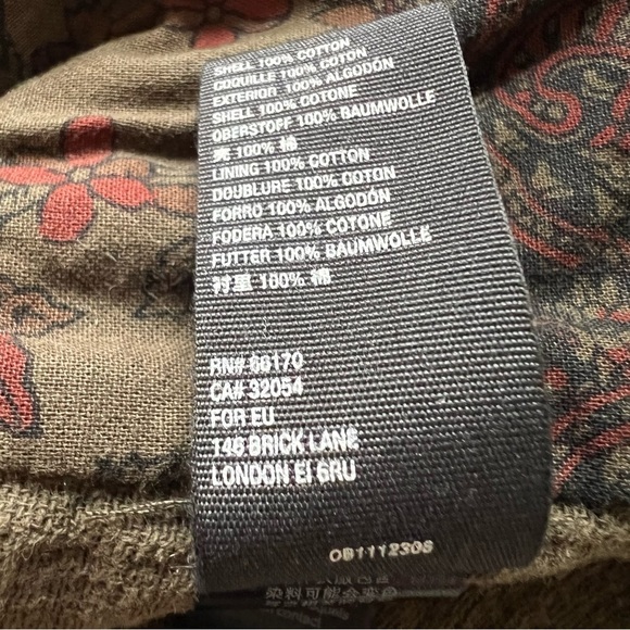 Free People Rowan Blazer Gauzy Cotton Army Green  17707 - Picture 12 of 12